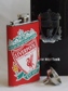 Liverpool FC 4oz Leather Hip Flask & Funnel